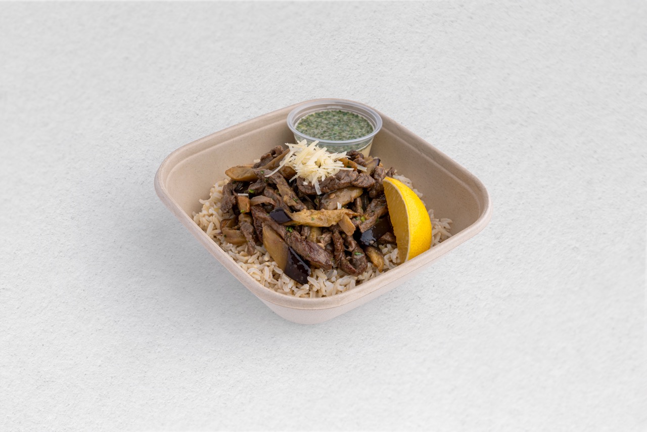 Beef Herb Roasted Eggplant