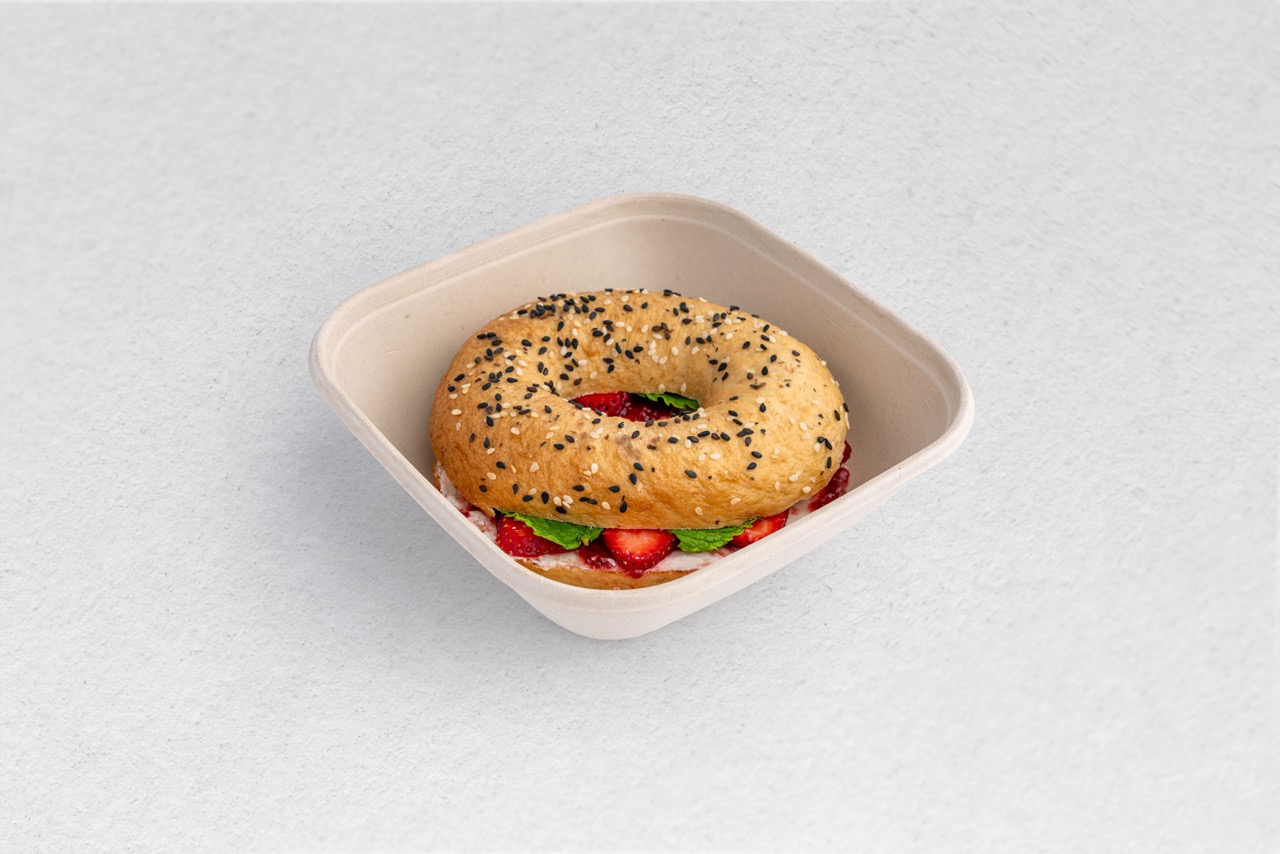 Strawberry Cream Cheese Bagel